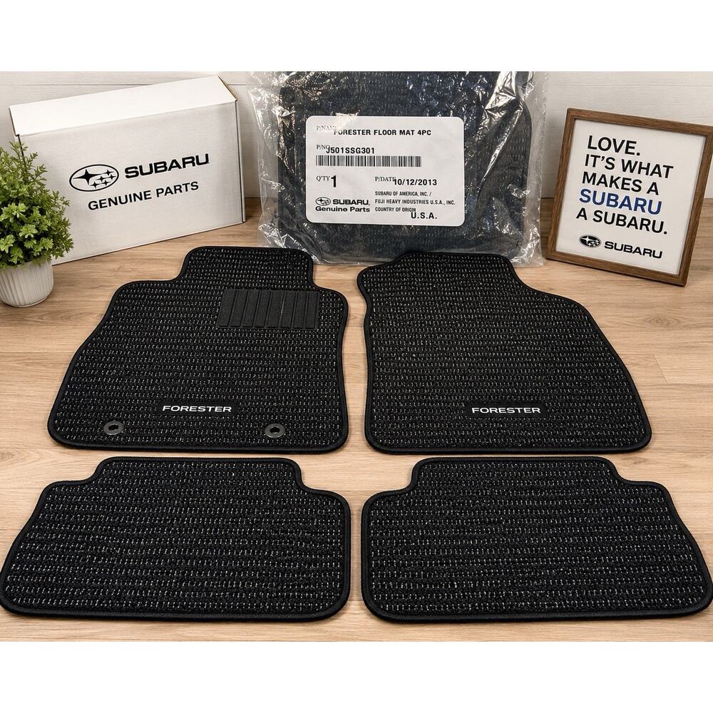 OEM Subaru Forester Carpet Floor Mats Set of 4 New J501SSG301 Genuine OEM